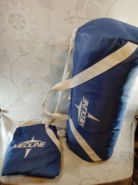 2 Medline Blue & White  Duffel Bag with Shoulder Strap